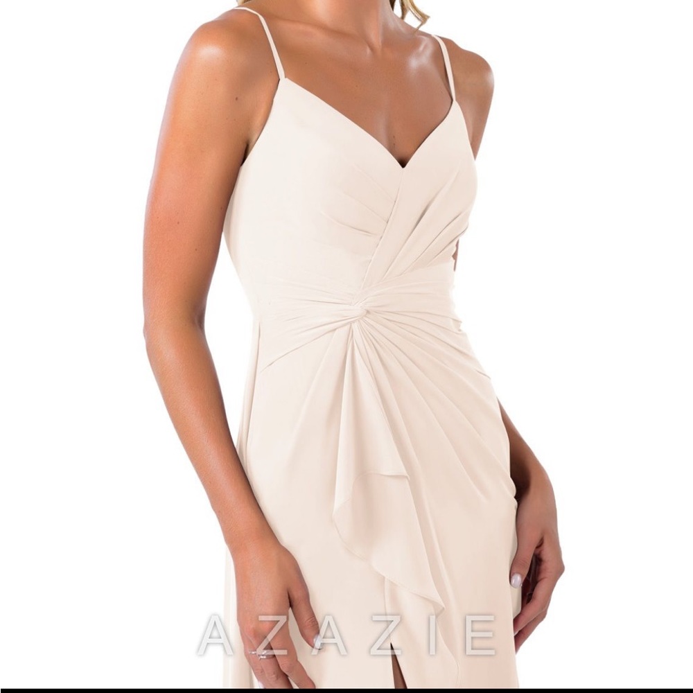Azazie emerald dress in rose petal